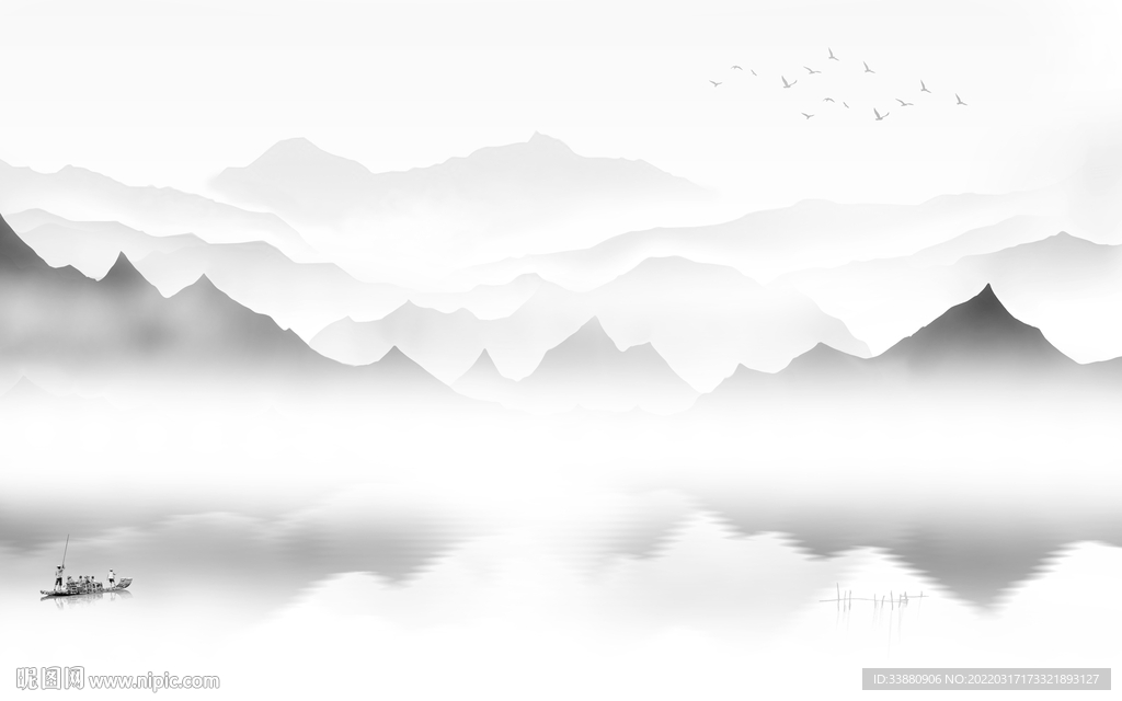 广告 新高端山水画 tif分层