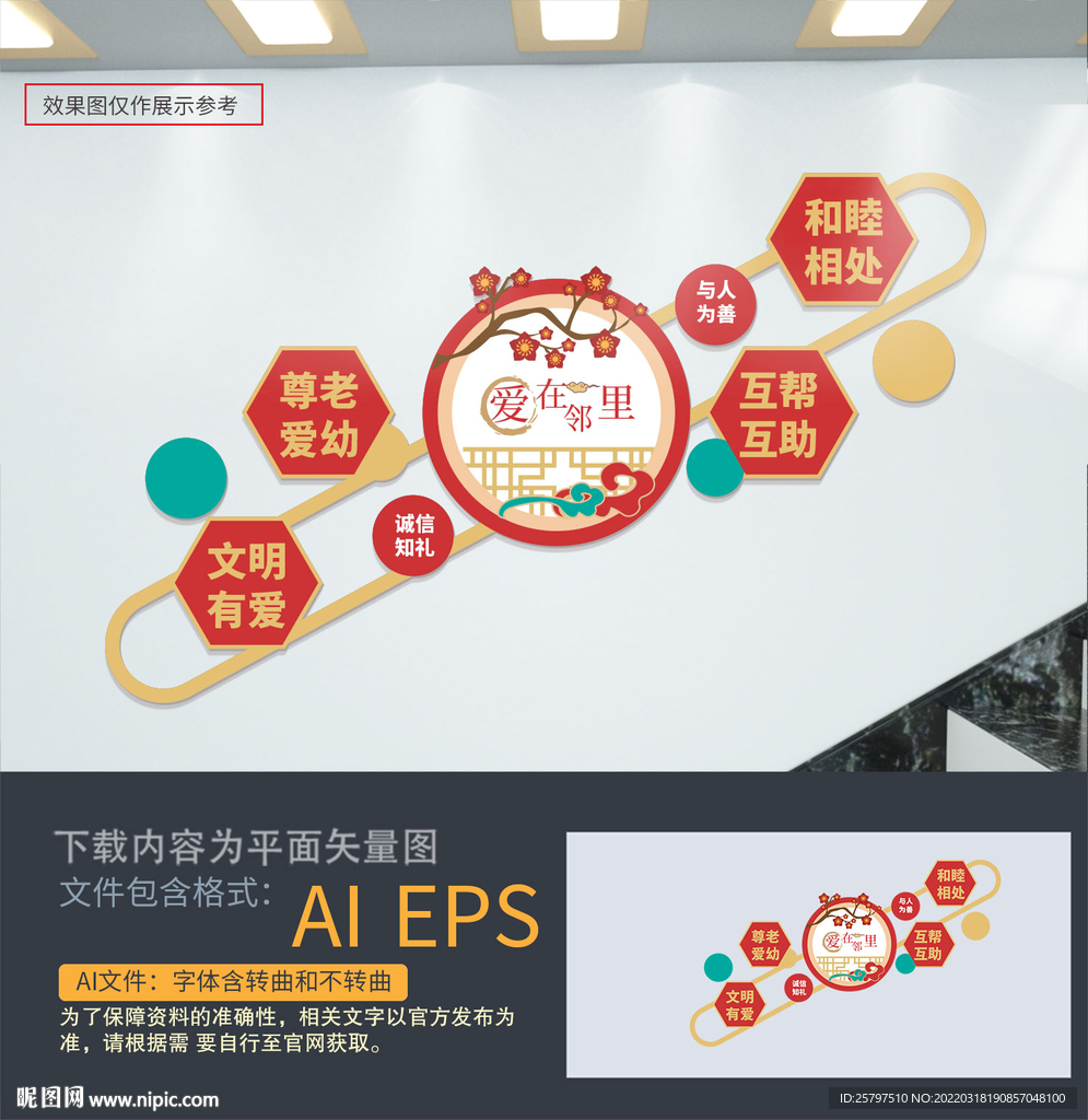 爱在邻里楼道文化墙