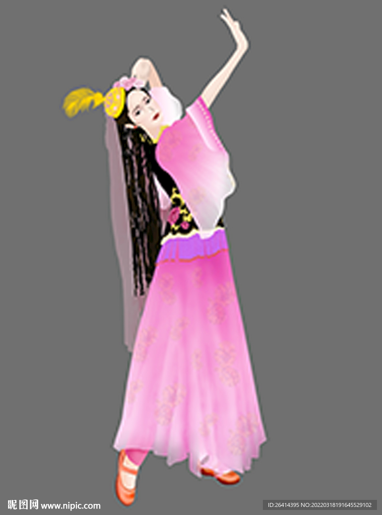 维吾尔族舞蹈人物