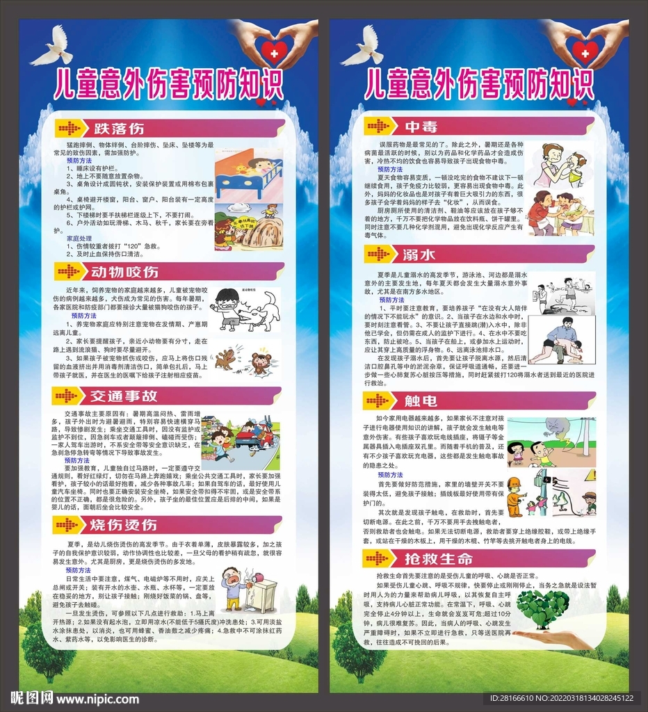 预防儿童意外伤害展架