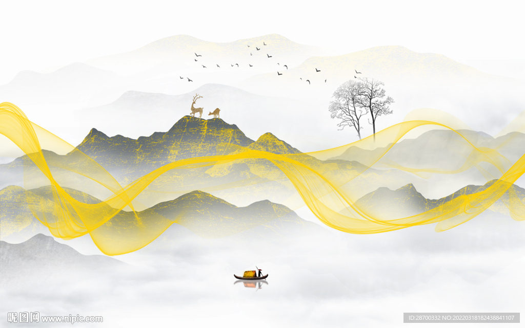 水墨山水画