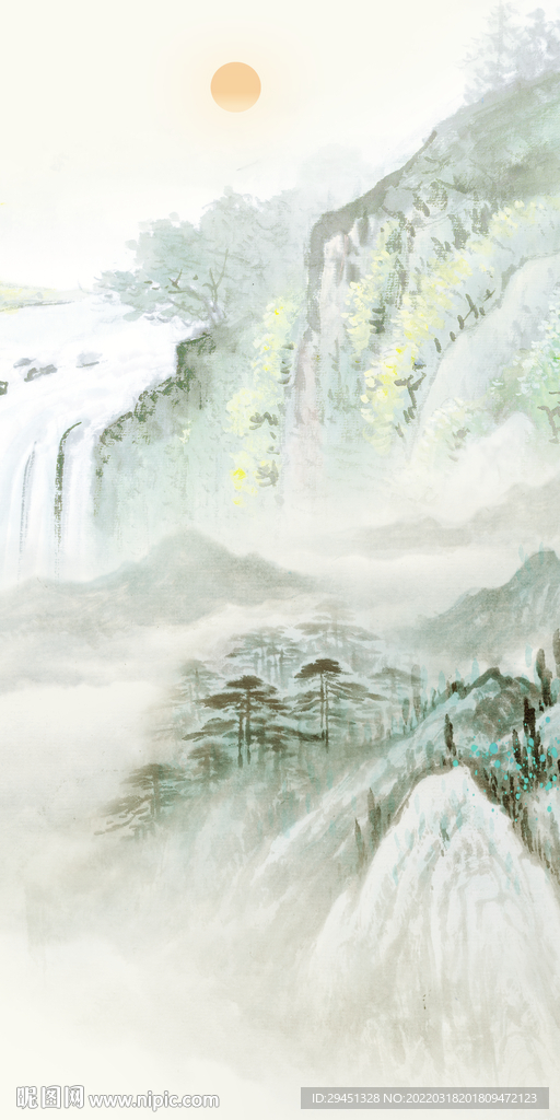 中式新现代画玄关 TIF分层