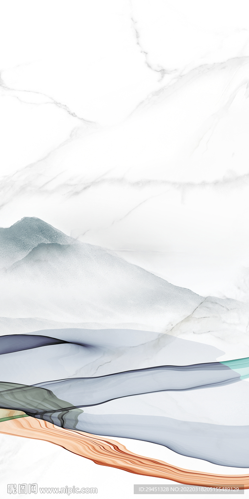 线条山水意境玄关 TIF分层