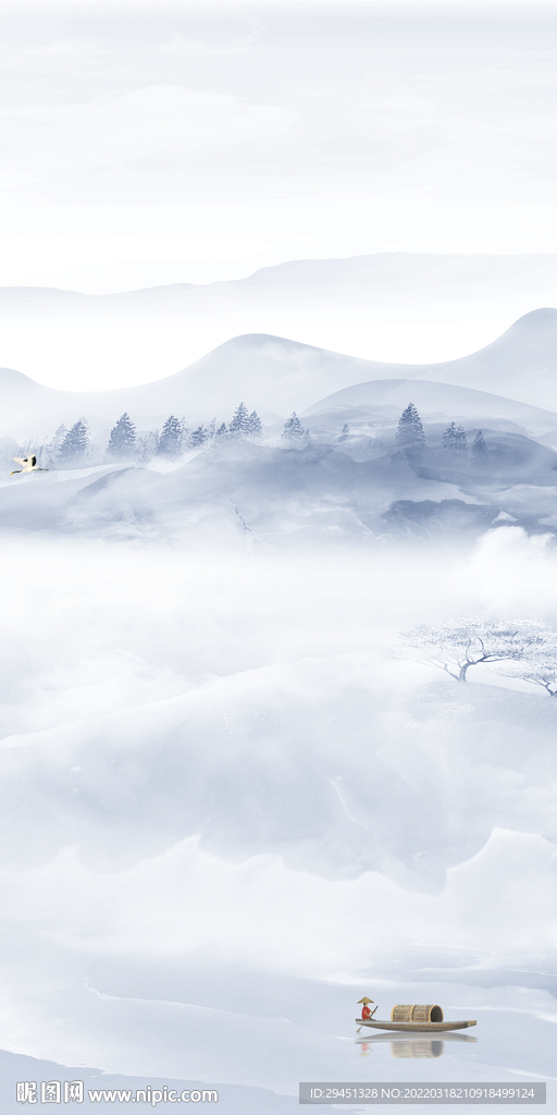 新中式新现代画玄关 TIF分层