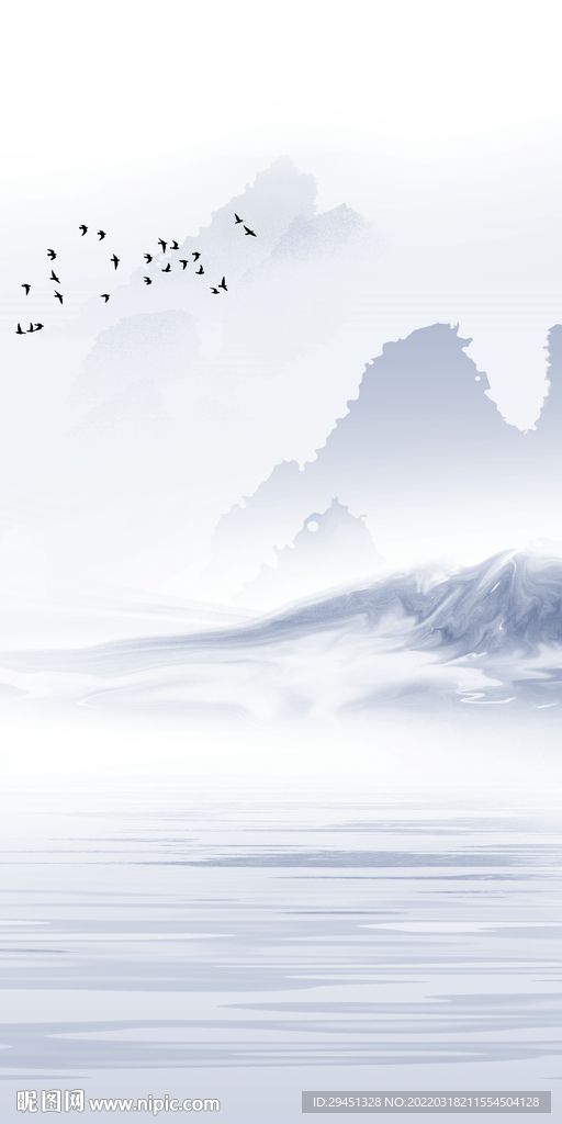 意境 山水新画玄关 TIF分层