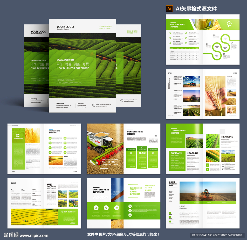 绿色食品画册模板