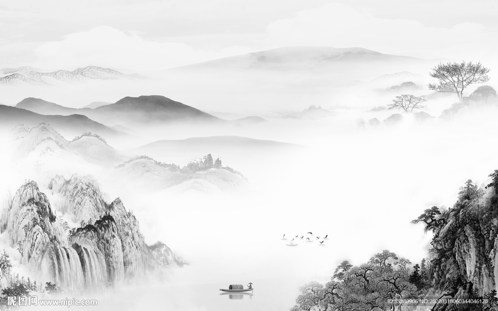 意境 高端风景山水 tif分层