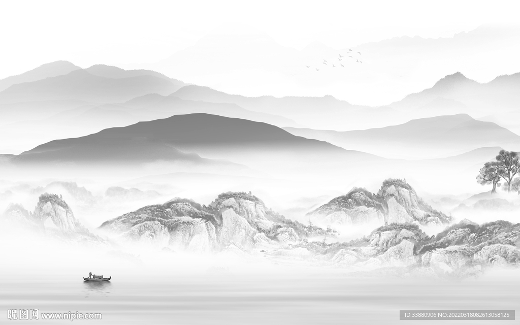 新款高清新山水画 TIF分层