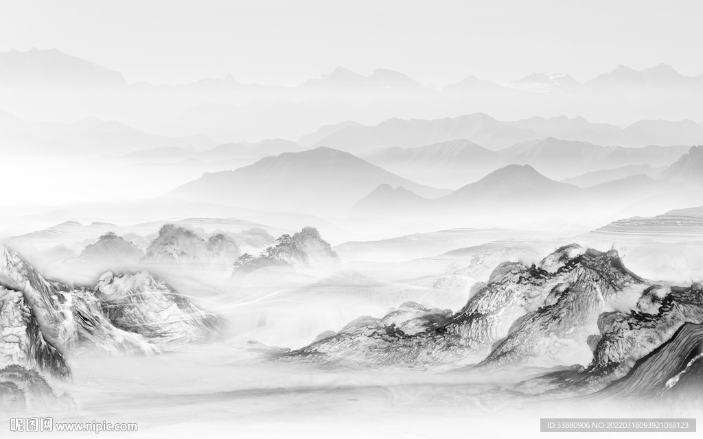 人气最新背景山水 TIF分层