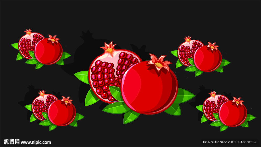 石榴插画