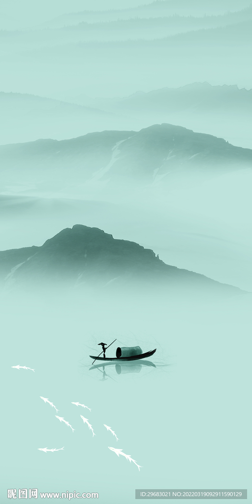 高端 意境新款山水 TIF分层