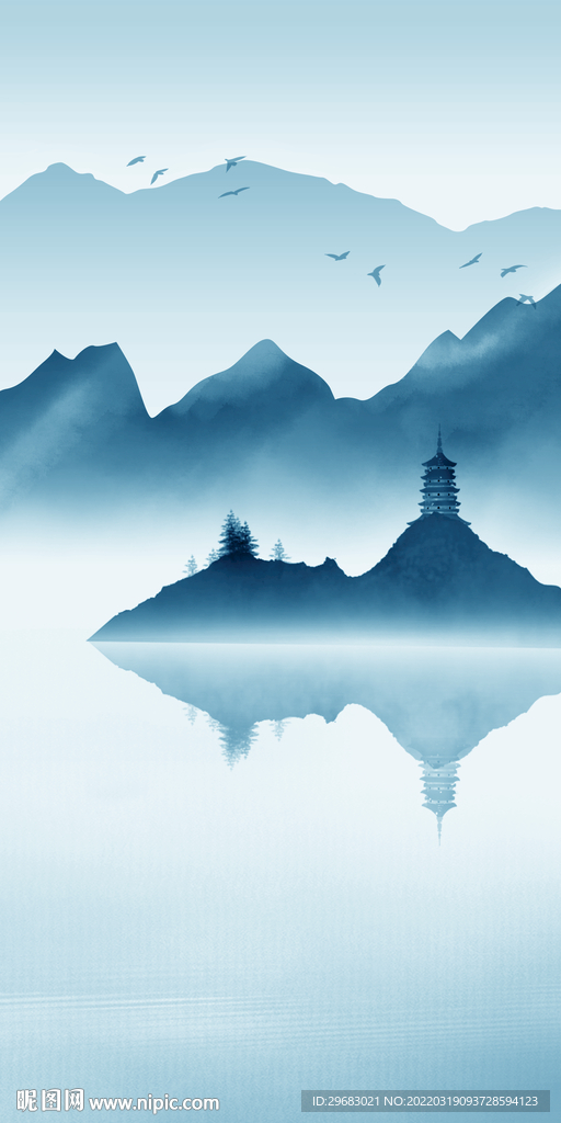 高清意境新款山水 TIF分层