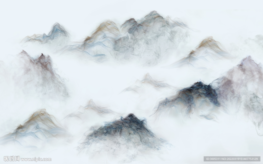 轻奢装饰画 水墨山水风景画