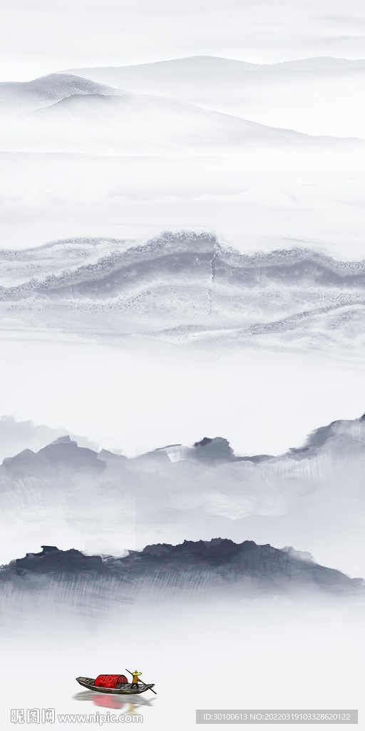 高清 玄关框画山水 tif分层