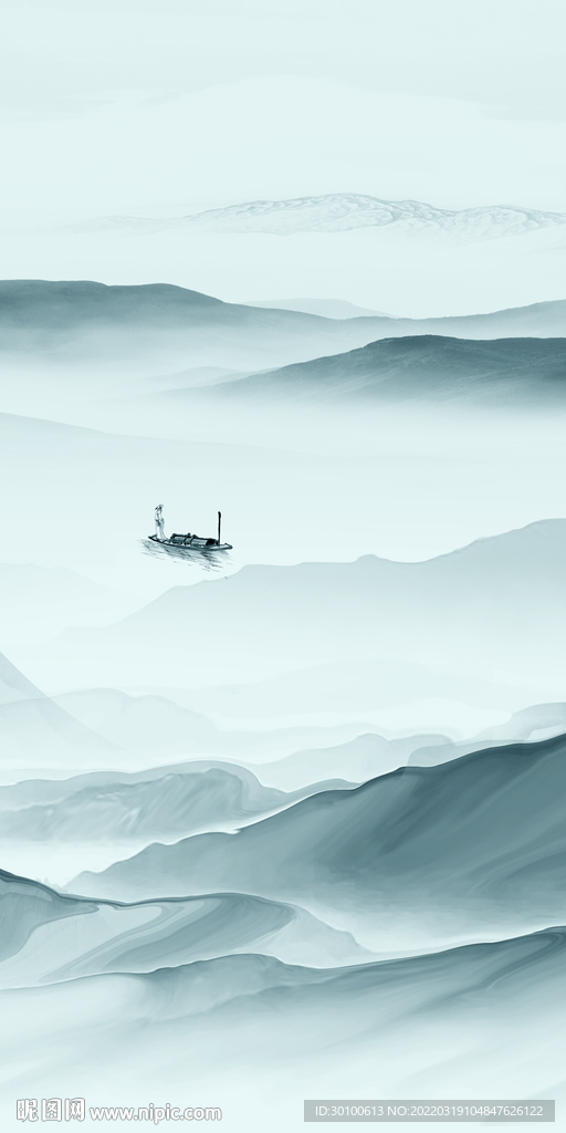 高端背景画新山水 tif分层