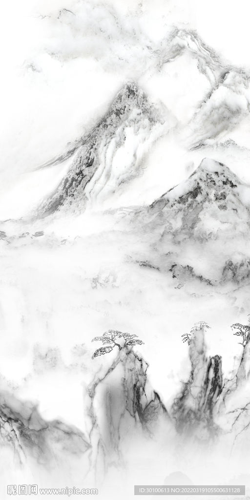 石纹背景画新山水 tif分层