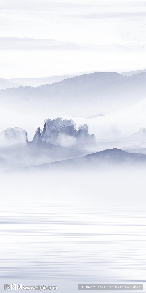 高清 玄关高档山水 TIF分层