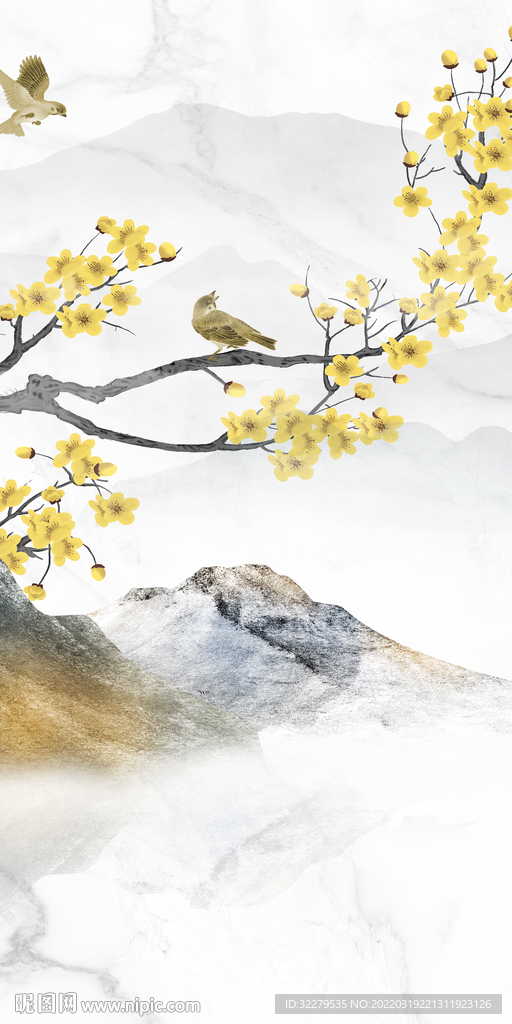 银杏中式别墅玄关 TIF分层