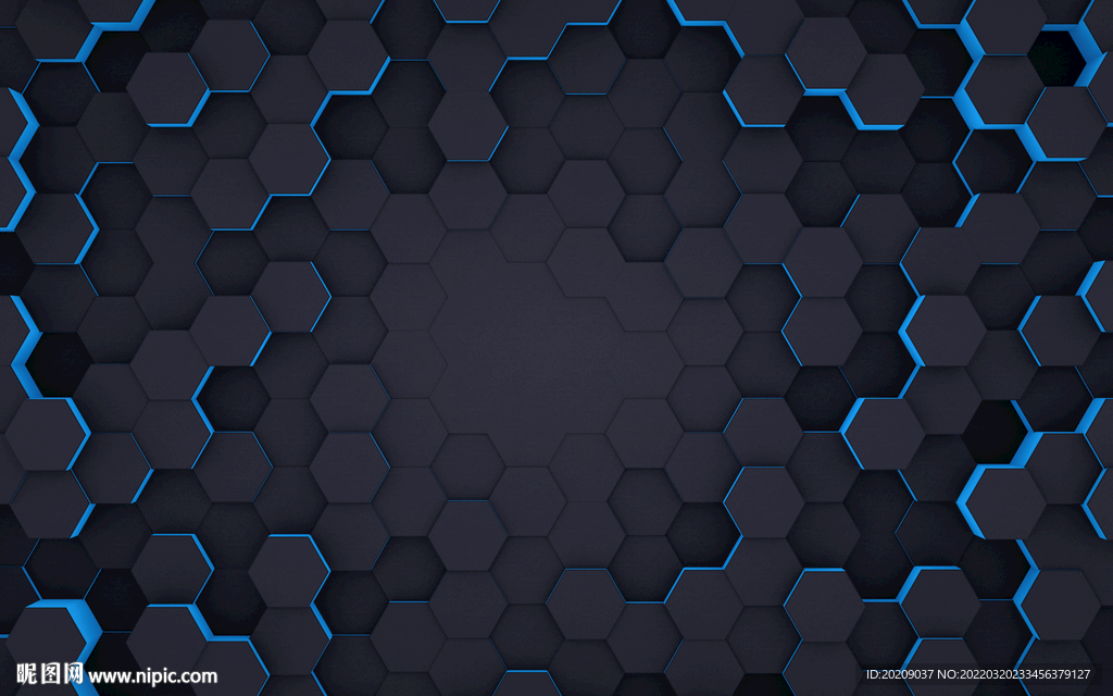 质感六边形科技背景