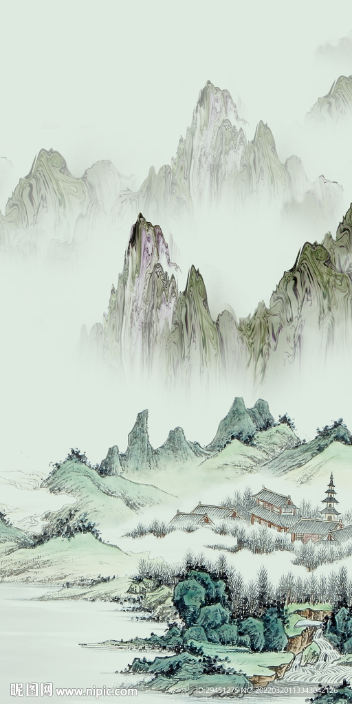 最新 中式高清玄关 tif分层