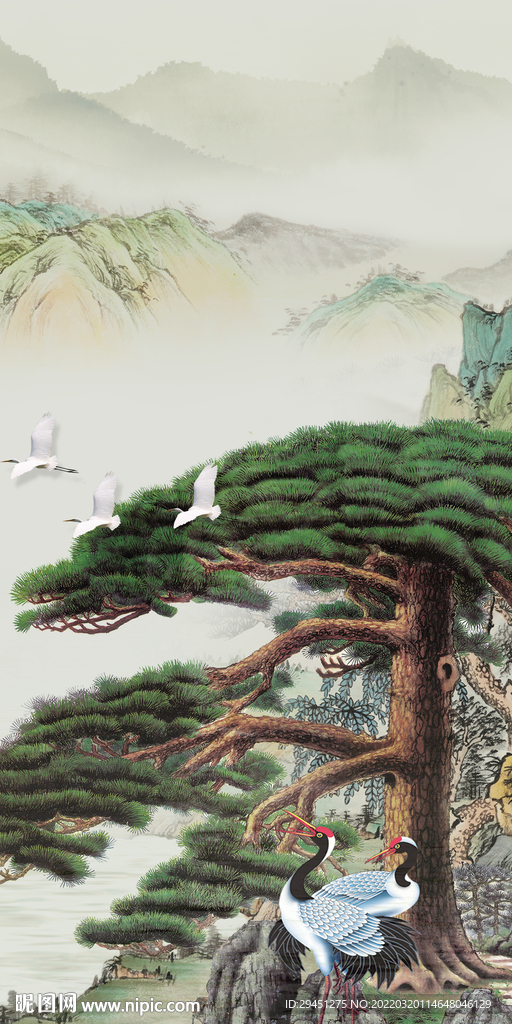 大气 中式高清玄关 tif分层