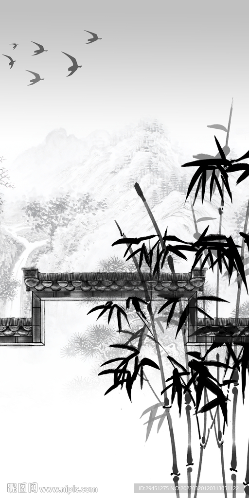 徽派 人气简约玄关 tif分层