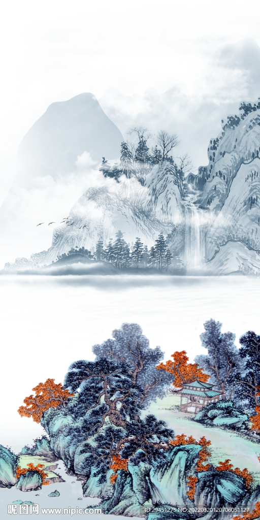 新款中式高清玄关 tif分层