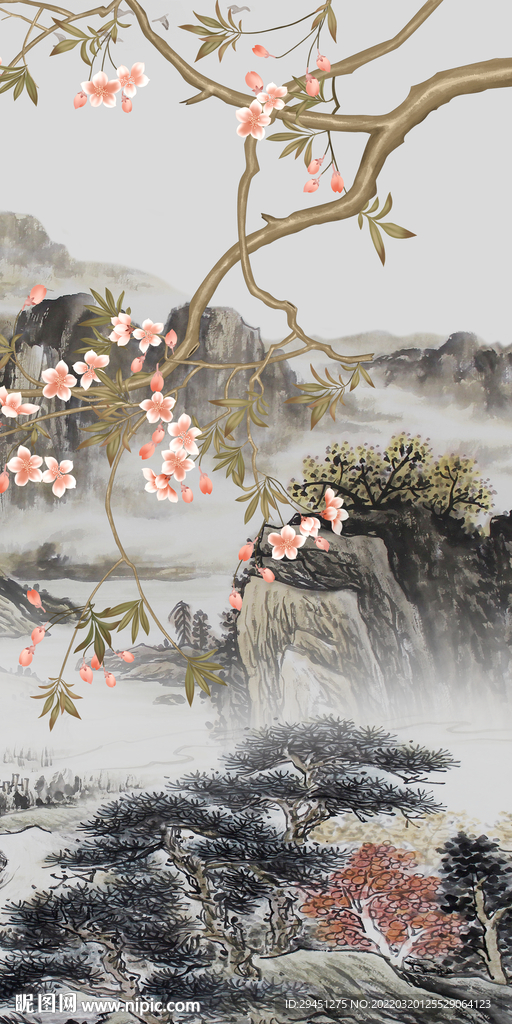 国画高清现代玄关 tif分层