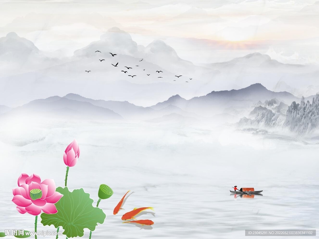新中式背景墙