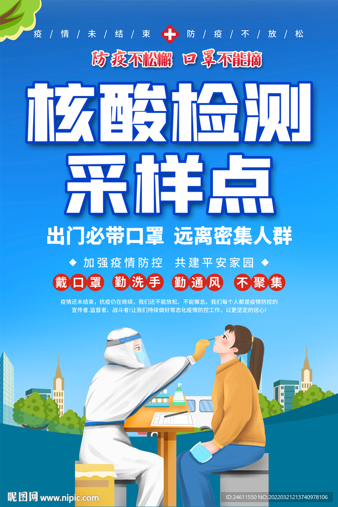 核酸检测点海报