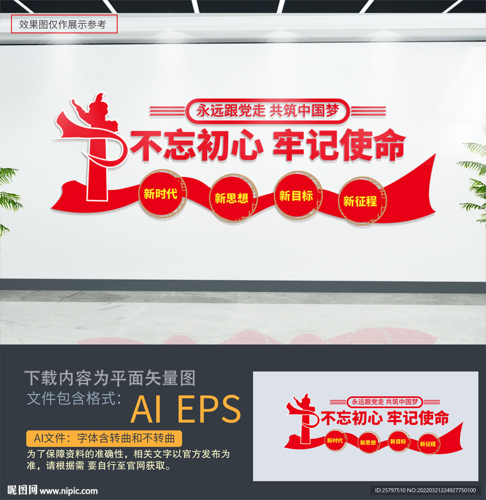 不忘初心文化墙