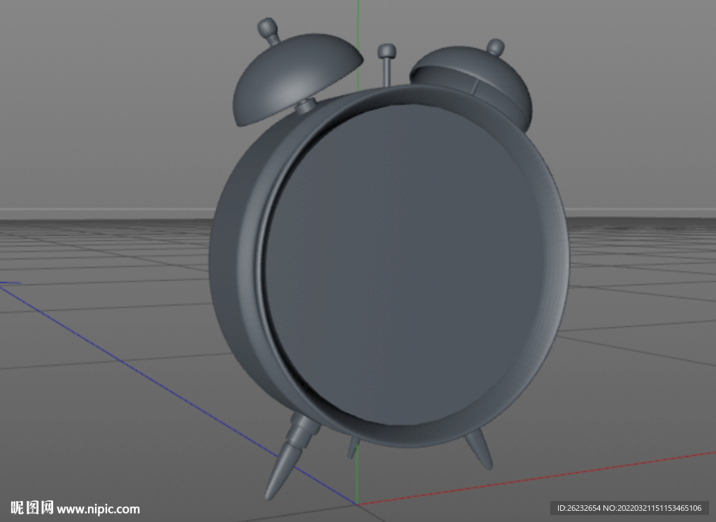 石英钟C4D模型
