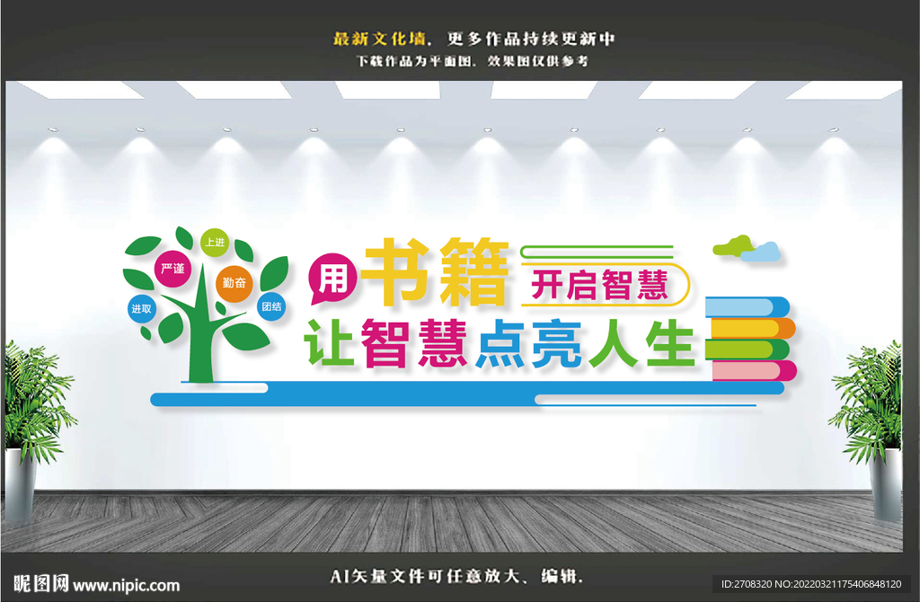 校园读书文化墙