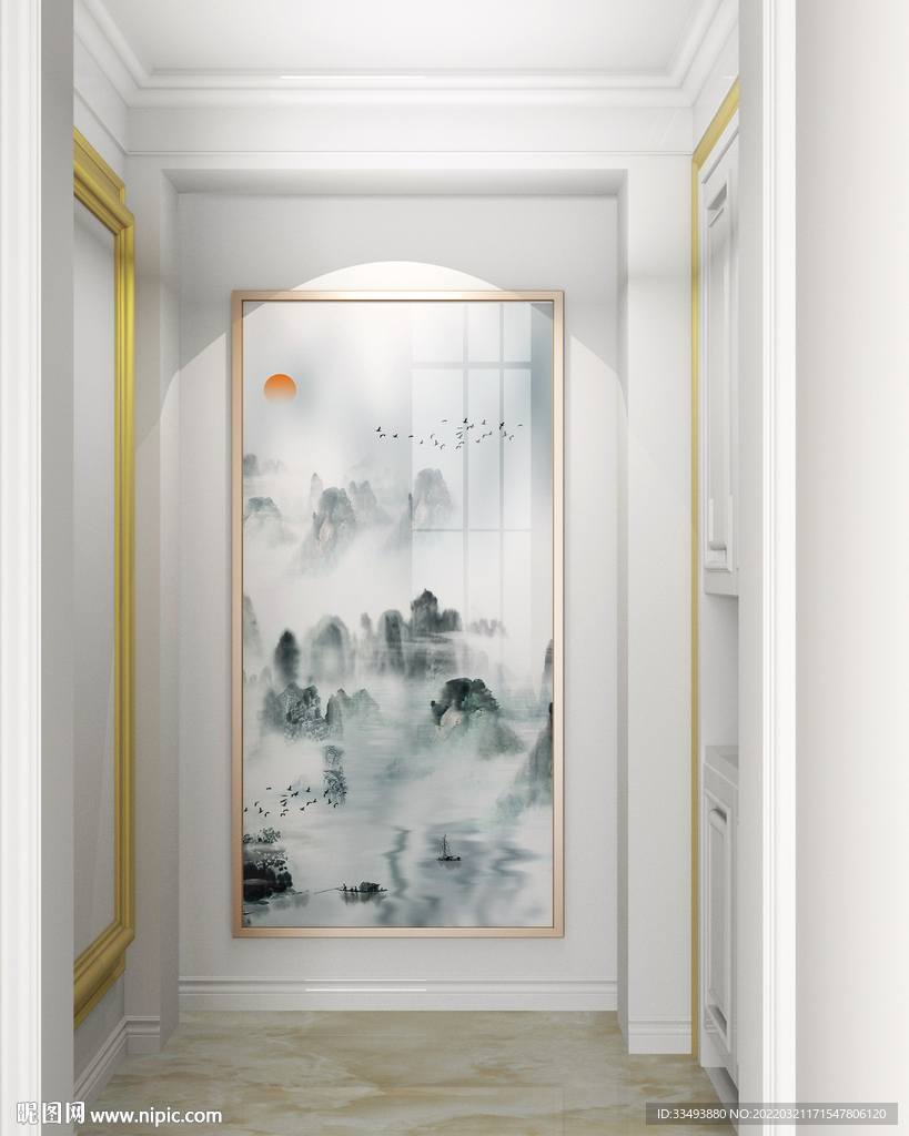 中式玄关画