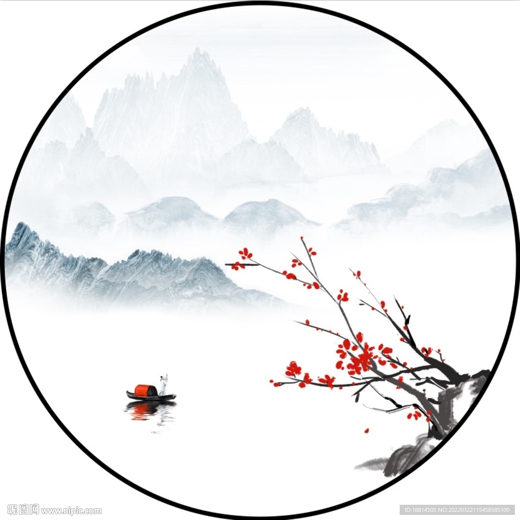 梅花新中式装饰画