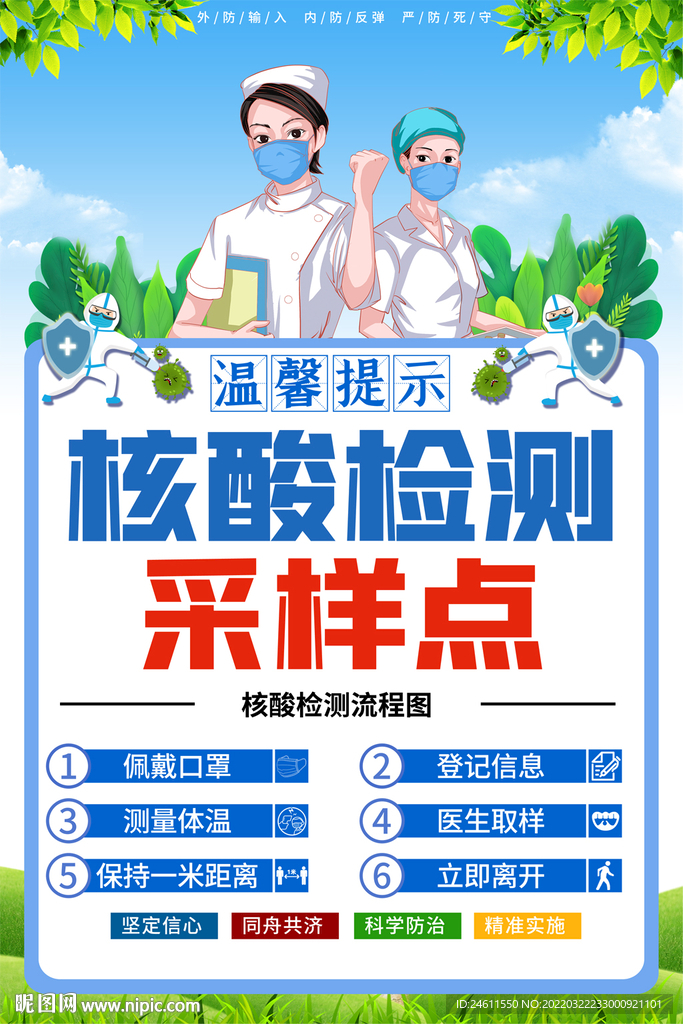 核酸检测指示牌