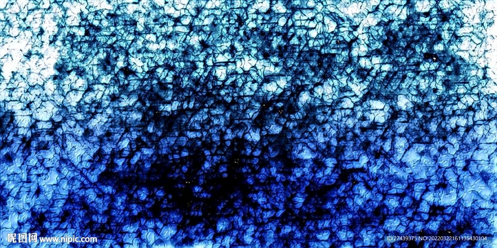 蓝色渐变冰裂纹墙背景