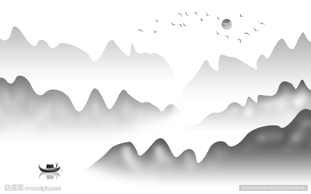 别墅 灰色新品山水 TIF分层