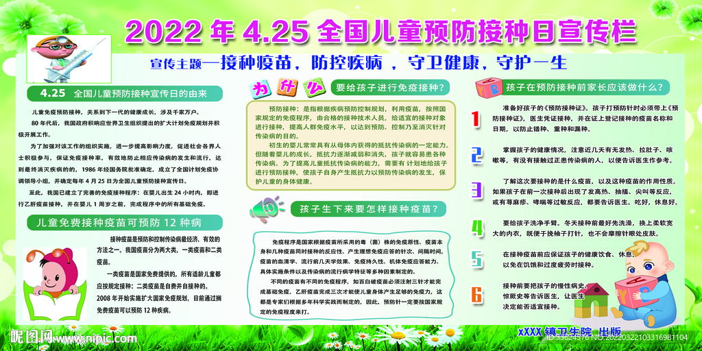 儿童预防接种日宣传专栏