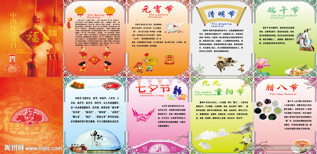 中国传统节日展板图片