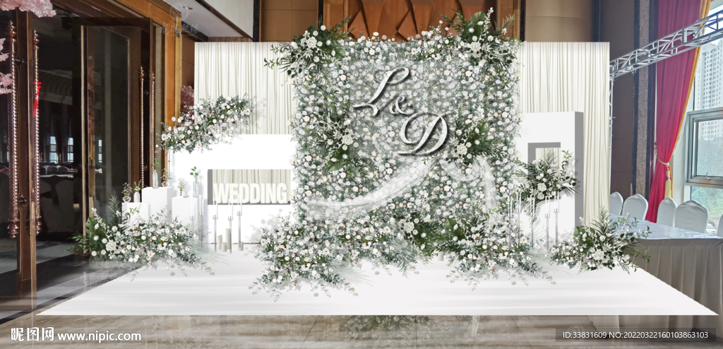 白色婚礼迎宾区