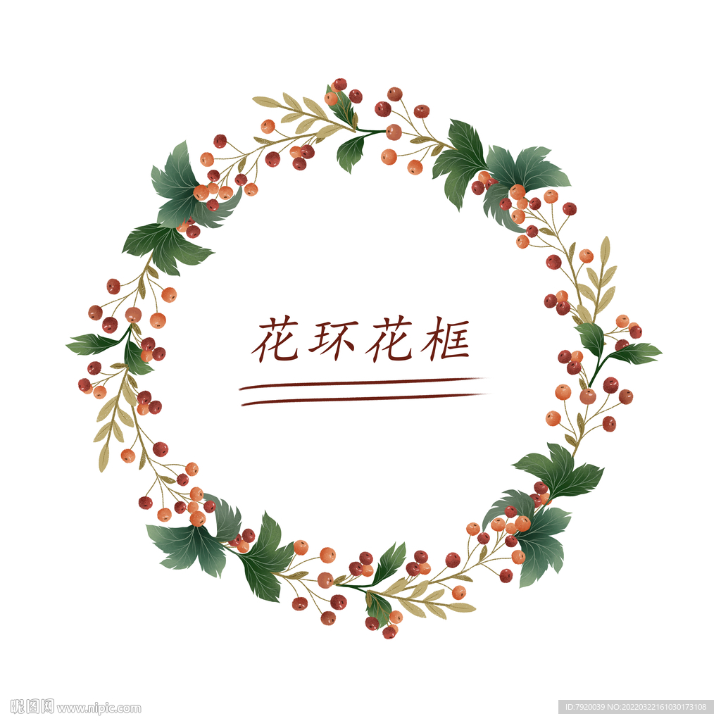 花框花边花环植物素材