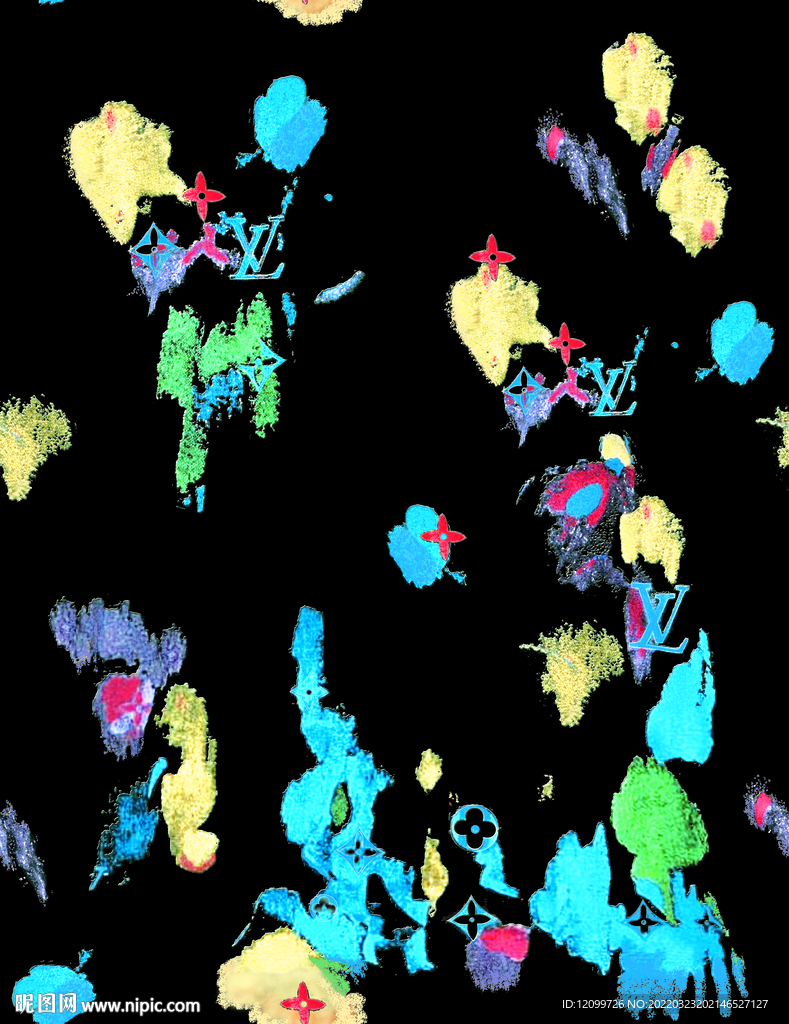 大牌手绘数码印印花