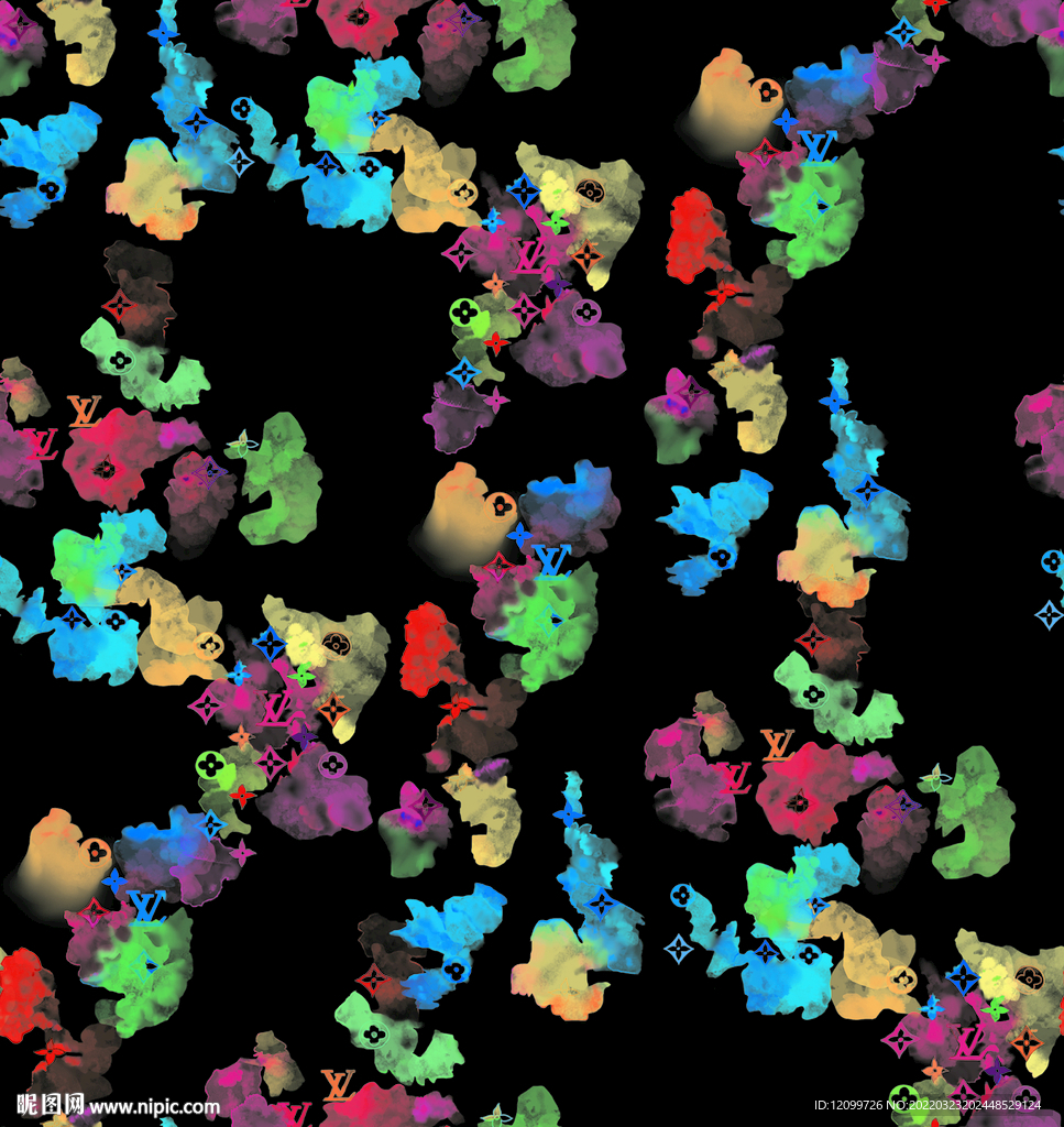 大牌扎染数码印花