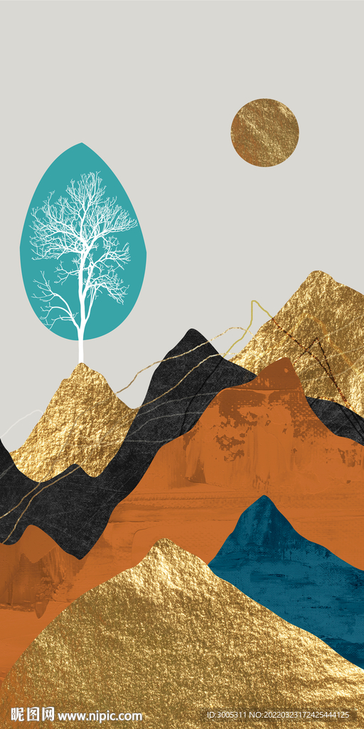 轻奢装饰画 金山