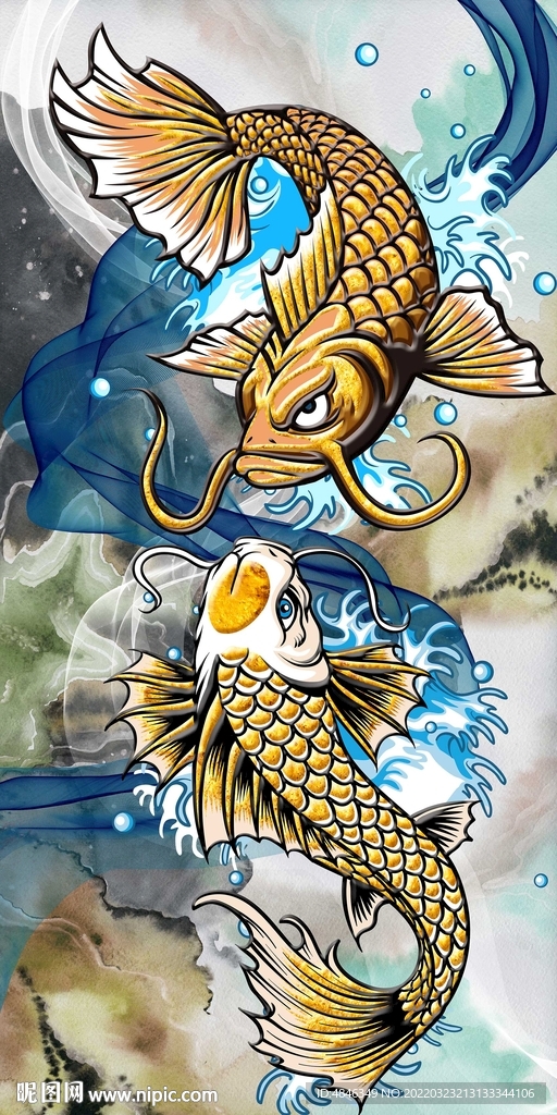 抽象金色金箔线条玄关装饰画