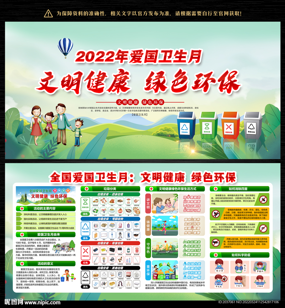 爱国卫生月展板