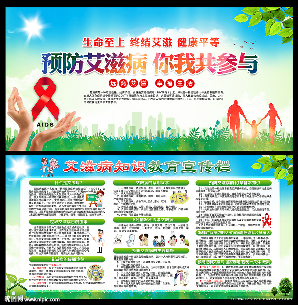 艾滋病宣传展板