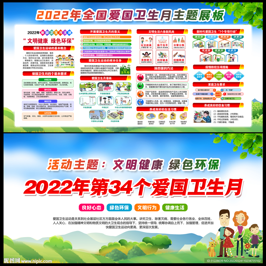 爱国卫生运动展板