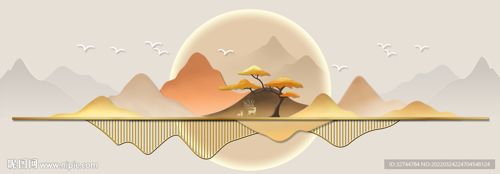 金色山水